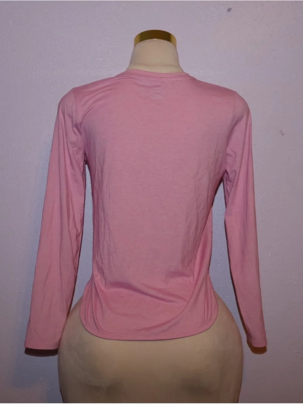 Athletic Works Light Pink Long-Sleeve Crewneck Top